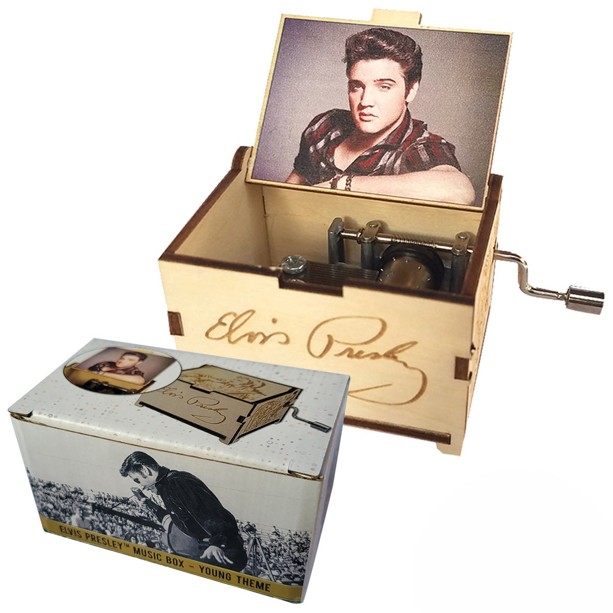 Elvis Presley Mini Music Box with song "Can’t Help Falling In Love", Gifts for Women, Men, Birthday, Christmas, Mother’s Day, Anniversary