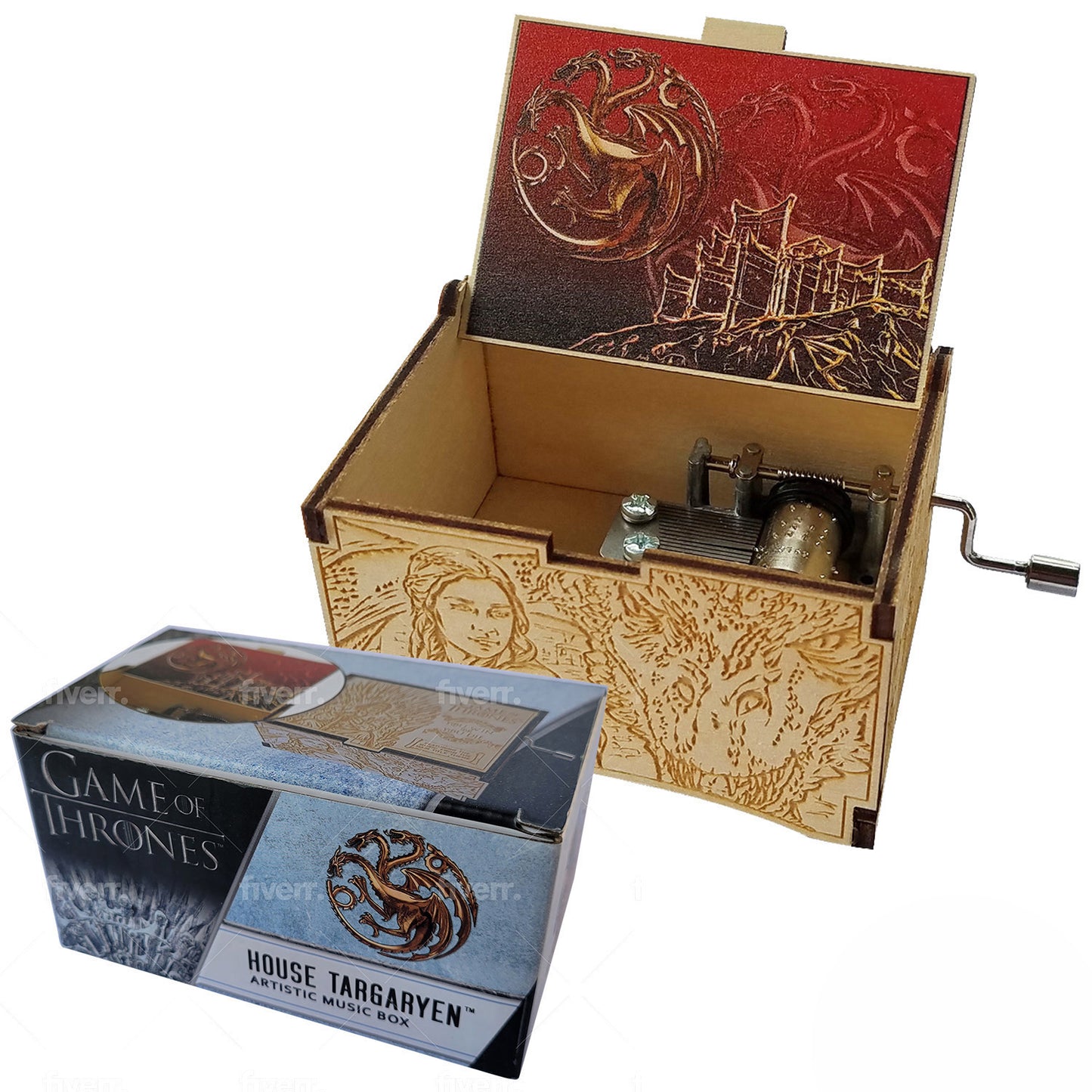 Game of Thrones Music Box with The Main Title Theme Song, Gifts for Women, Men, Birthday, Christmas, Mother’s Day, Anniversary